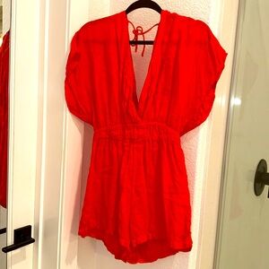 Zara Linen open back jumpsuit